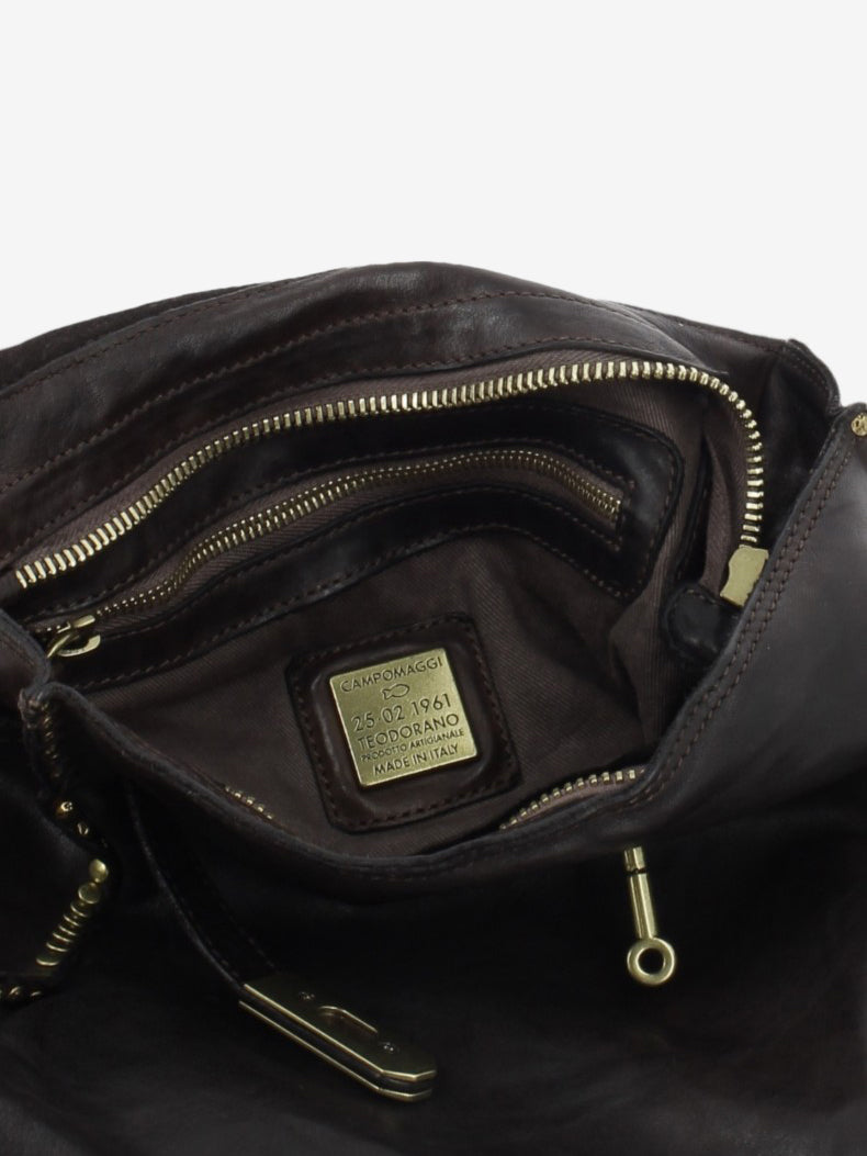 Borsa a mano Ginevra in pelle moro