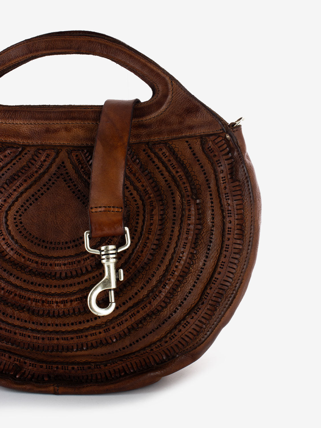 Laser Edera cognac handbag