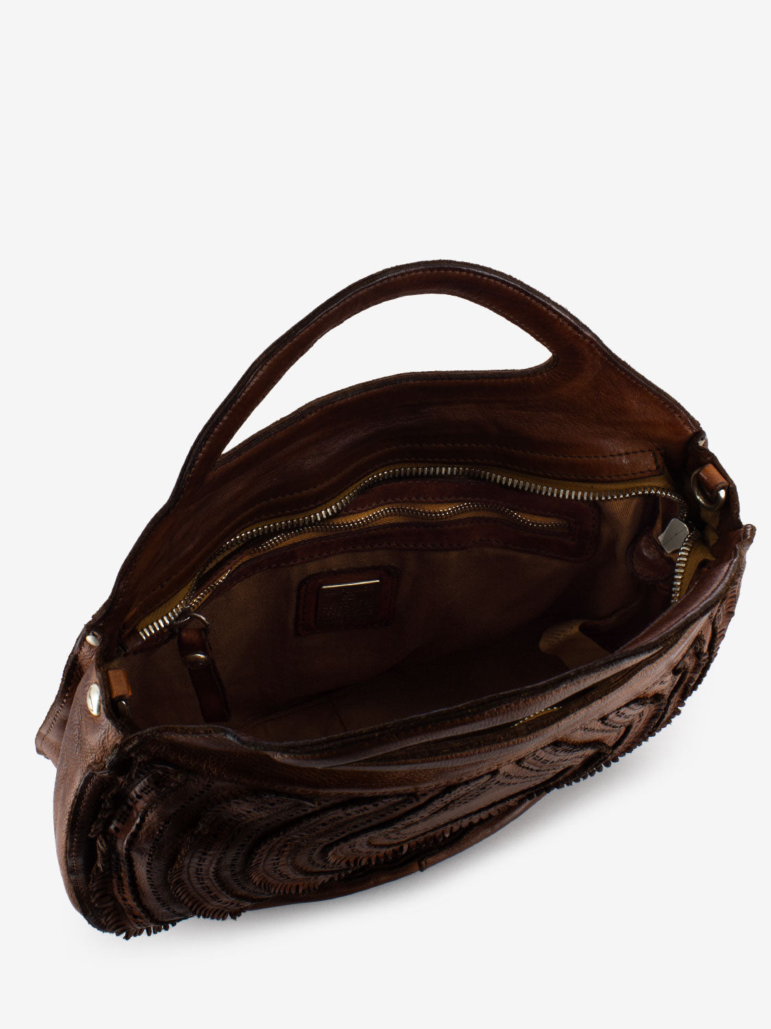 Laser Edera cognac handbag