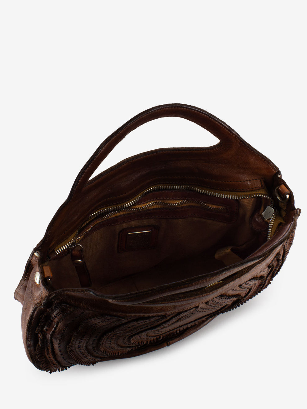 Laser Edera cognac handbag