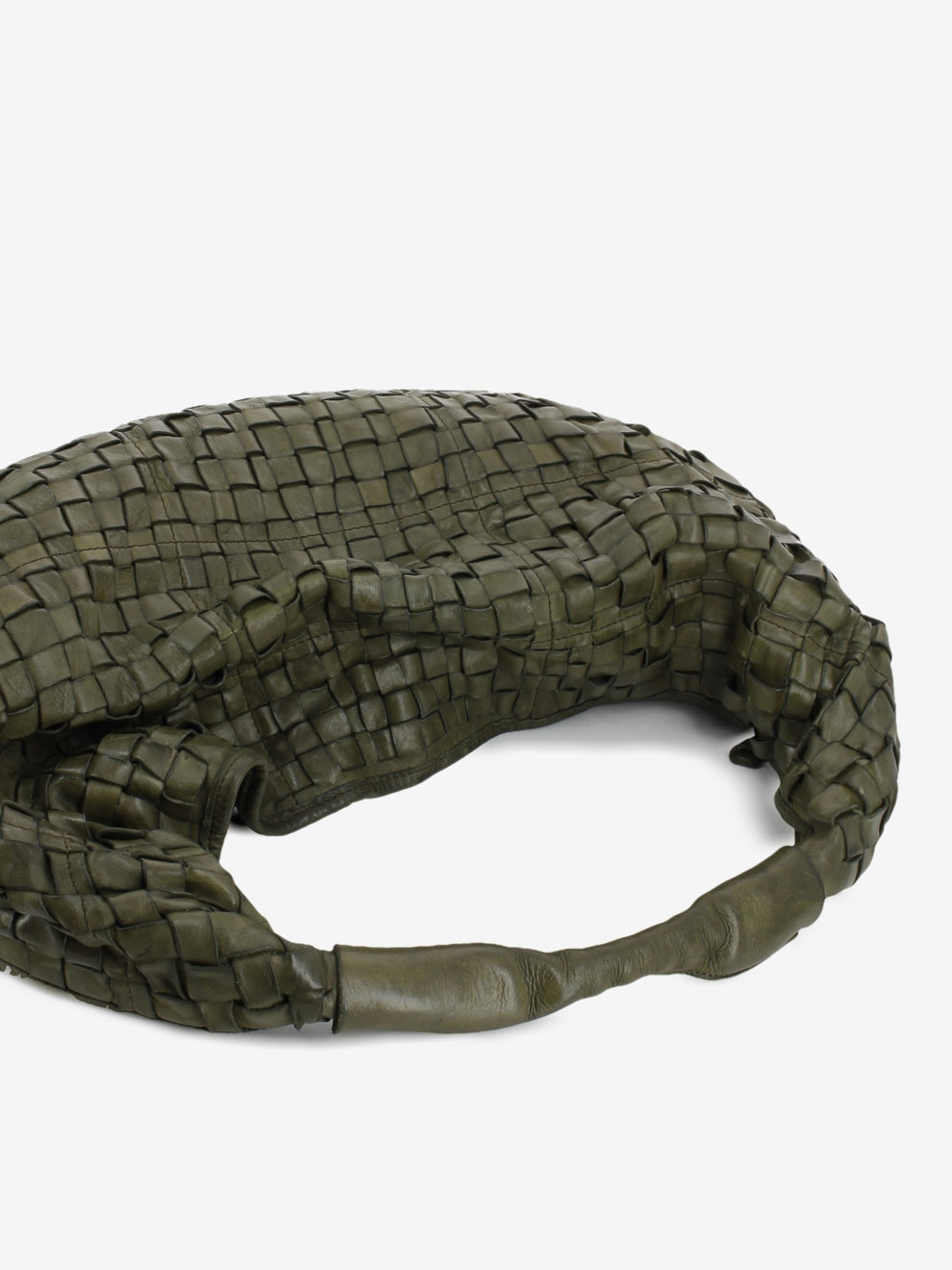 Atena Shoulder Bag with Green Weave