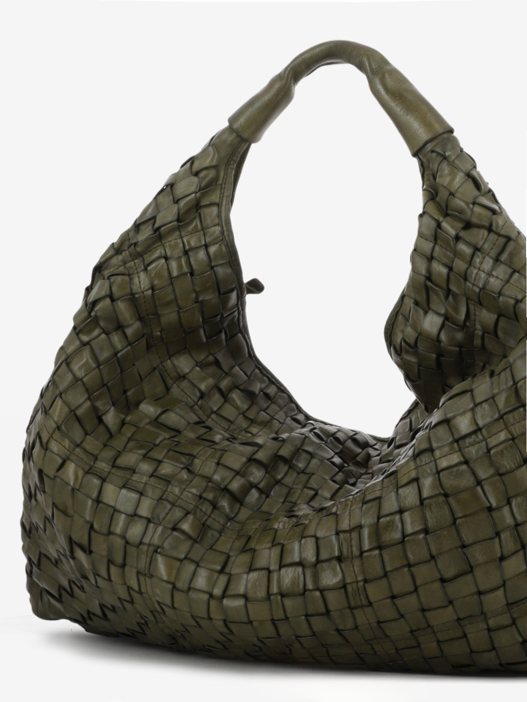 Borsa a spalla Atena con intreccio verde