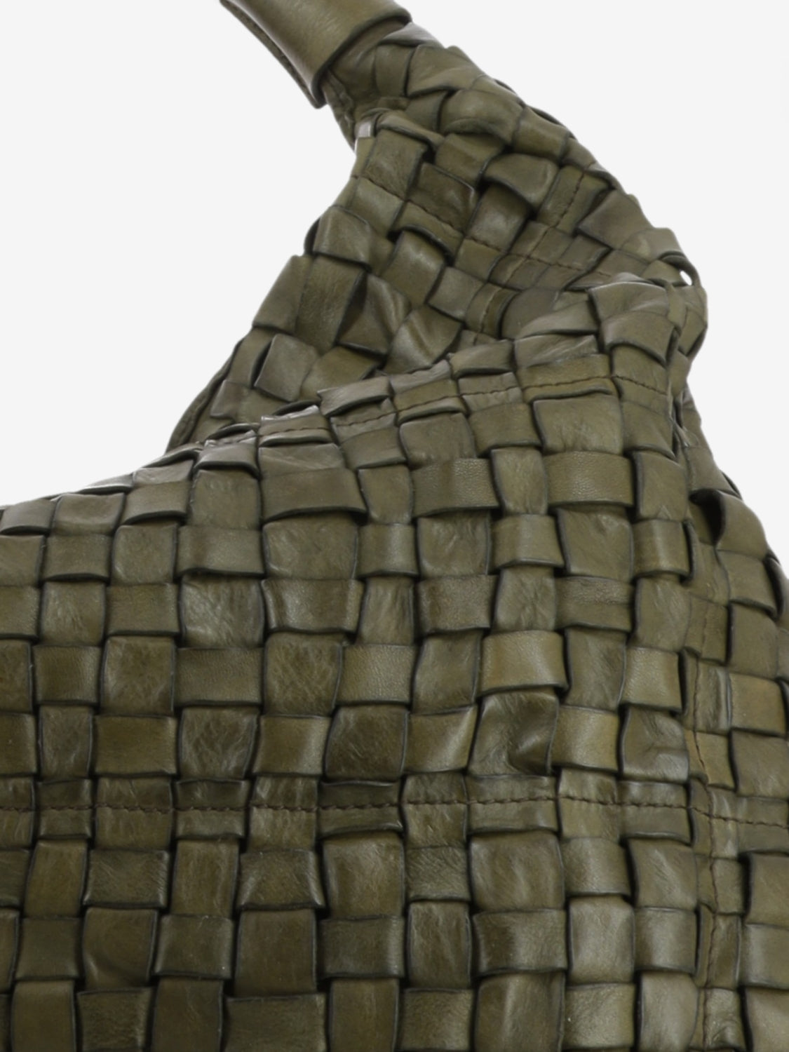 Atena Shoulder Bag with Green Weave
