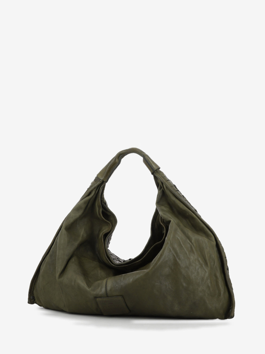 Atena Shoulder Bag with Green Weave