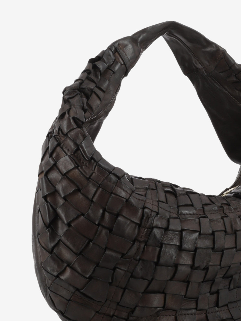 Moro Woven Leather Marisa Shoulder Bag
