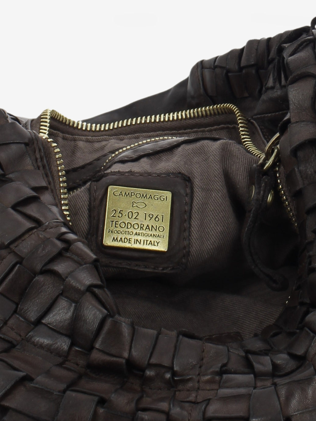 Moro Woven Leather Marisa Shoulder Bag
