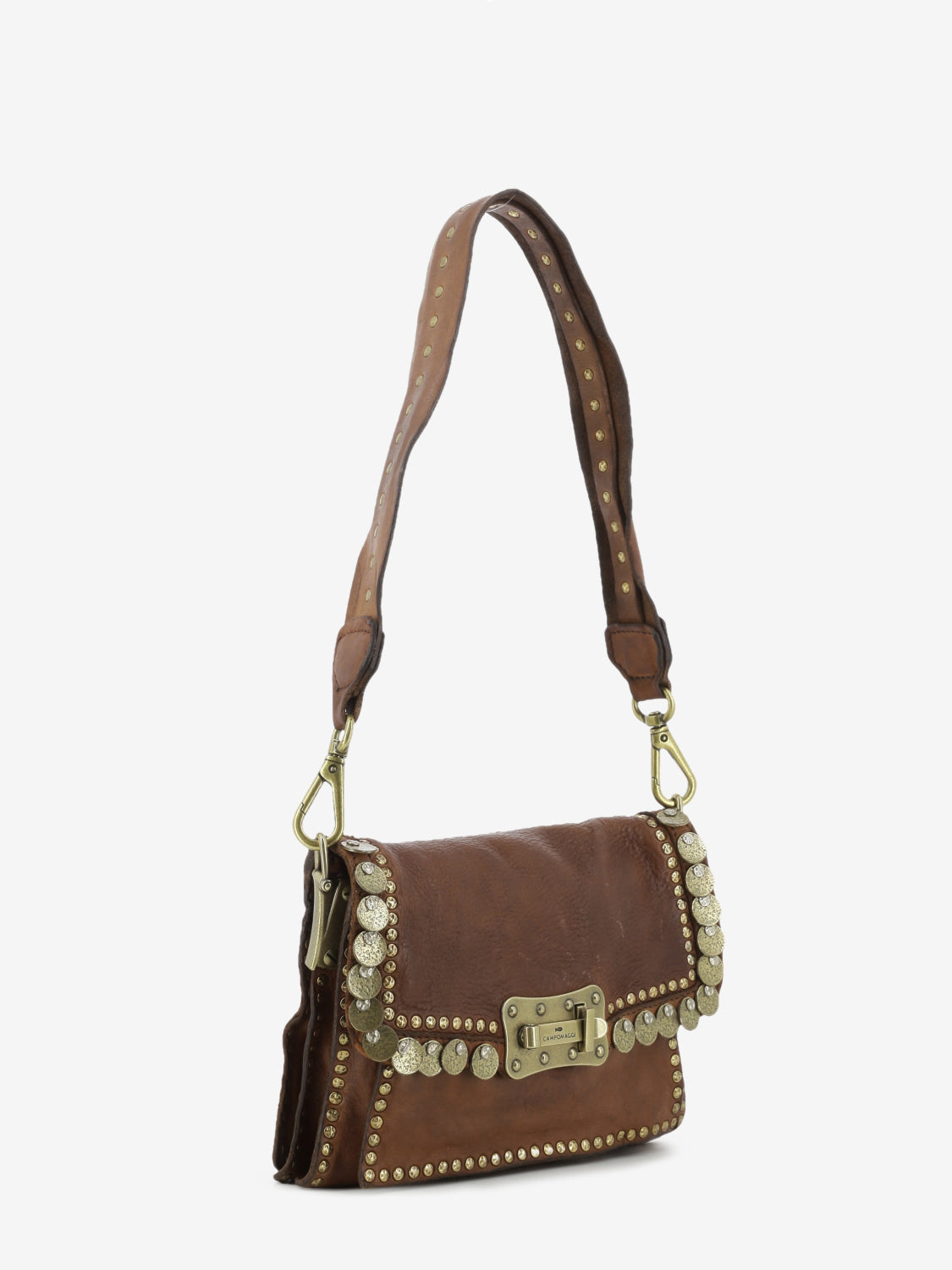 Agnese brown leather shoulder bag