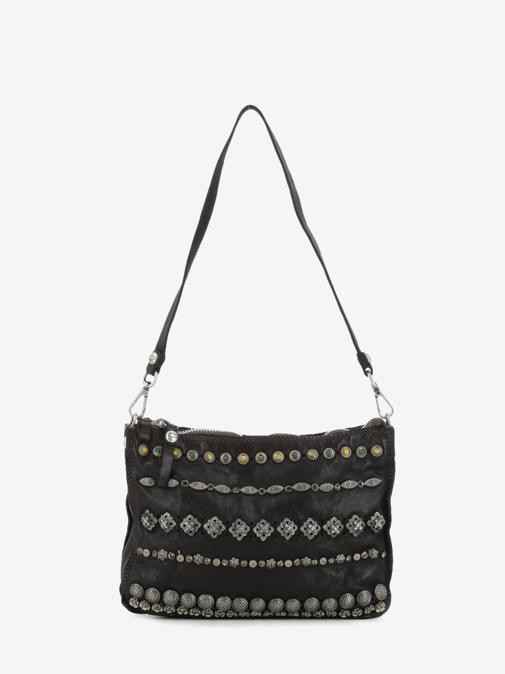 Asteria Brown Studded Leather Bag
