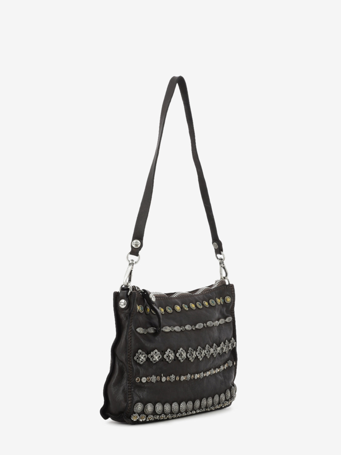 Asteria Brown Studded Leather Bag
