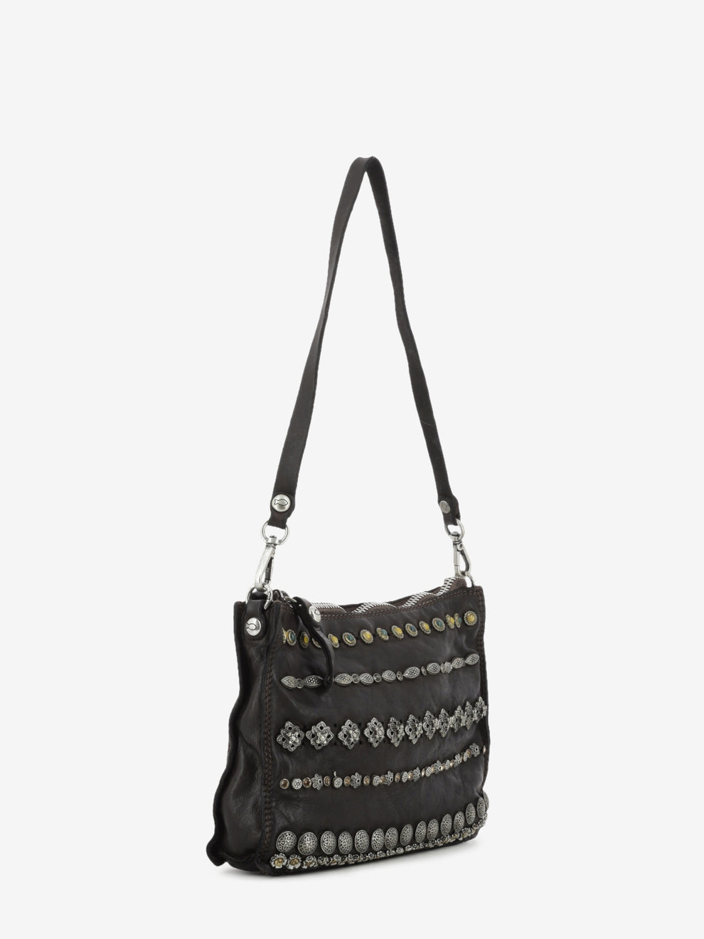 Asteria Brown Studded Leather Bag