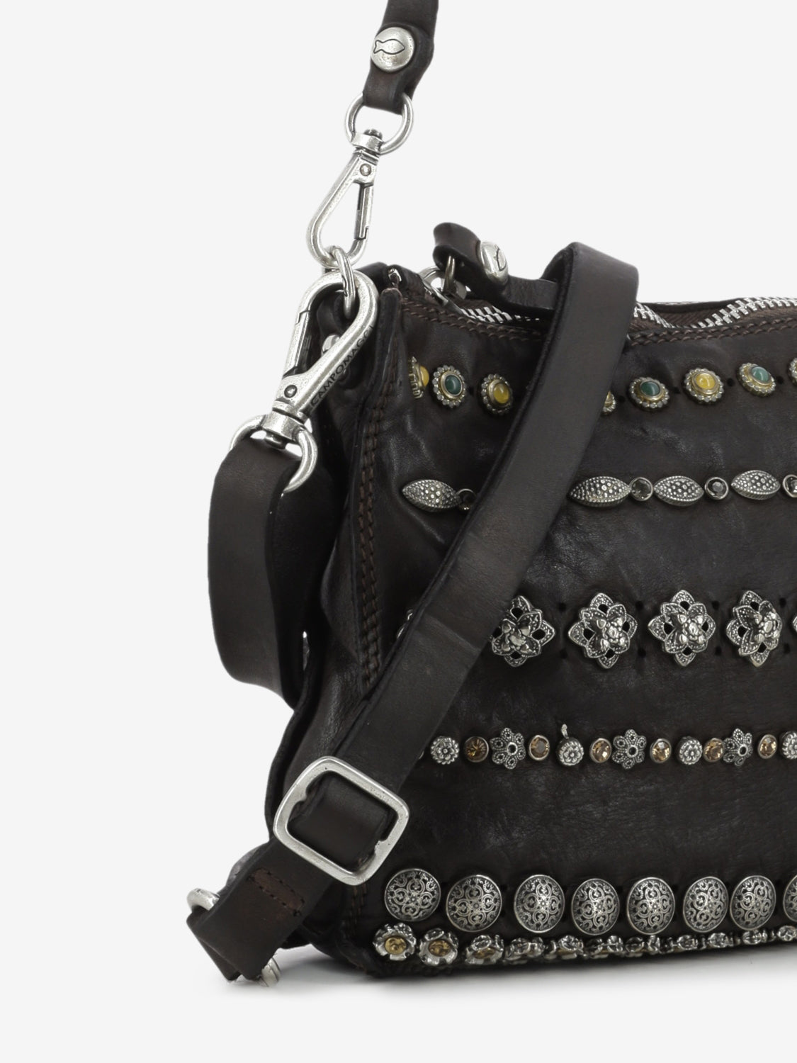 Asteria Brown Studded Leather Bag