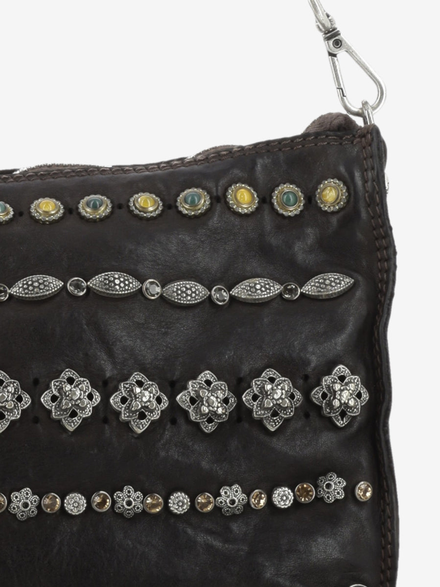 Asteria Brown Studded Leather Bag