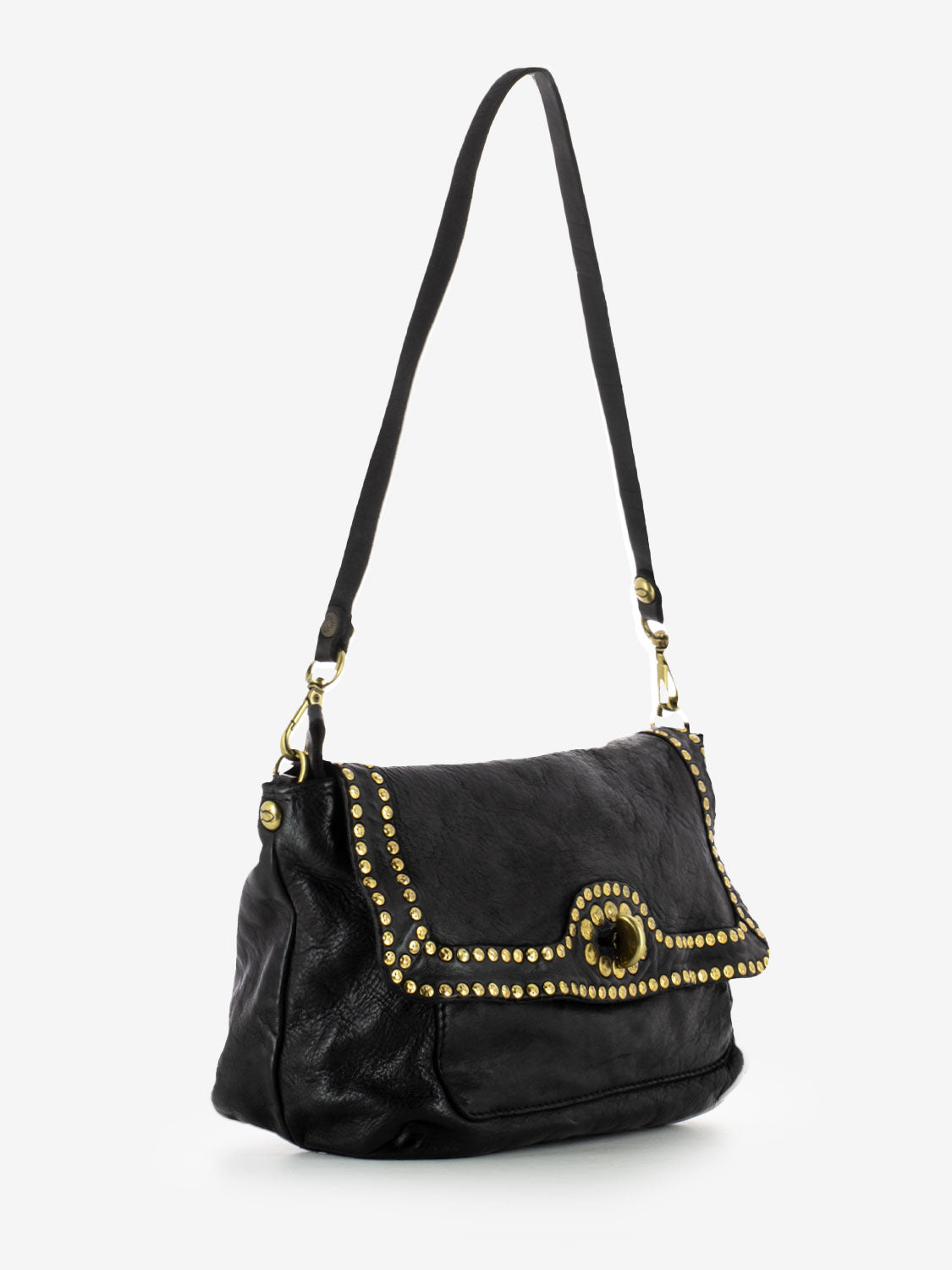 Borsa Erica con borchie nera