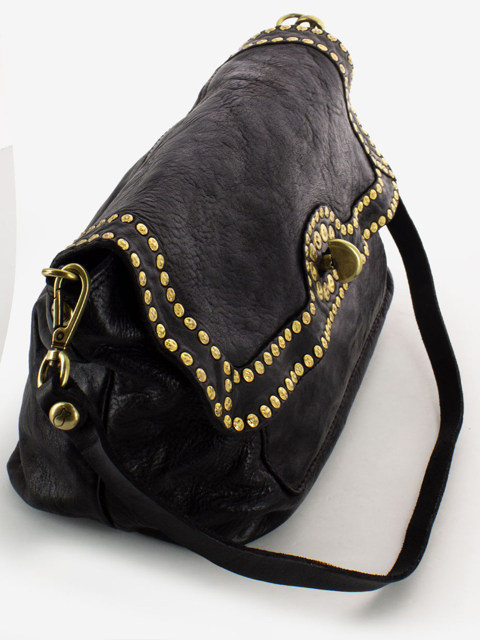 Borsa Erica con borchie nera