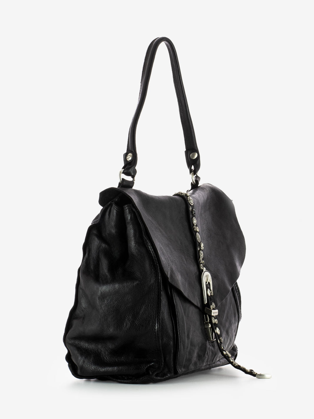 Borsa in pelle Emilia nera