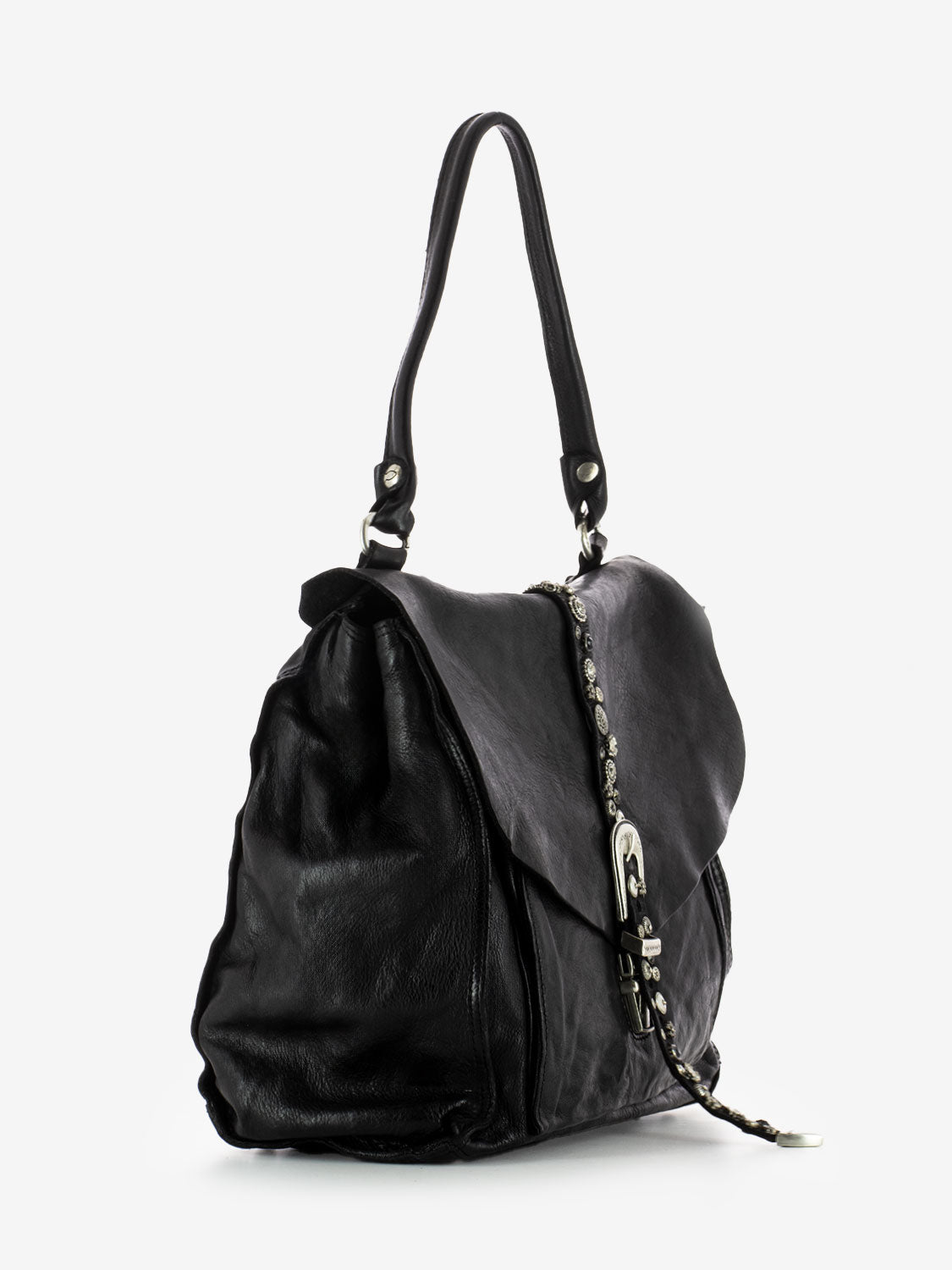 Borsa in pelle Emilia nera