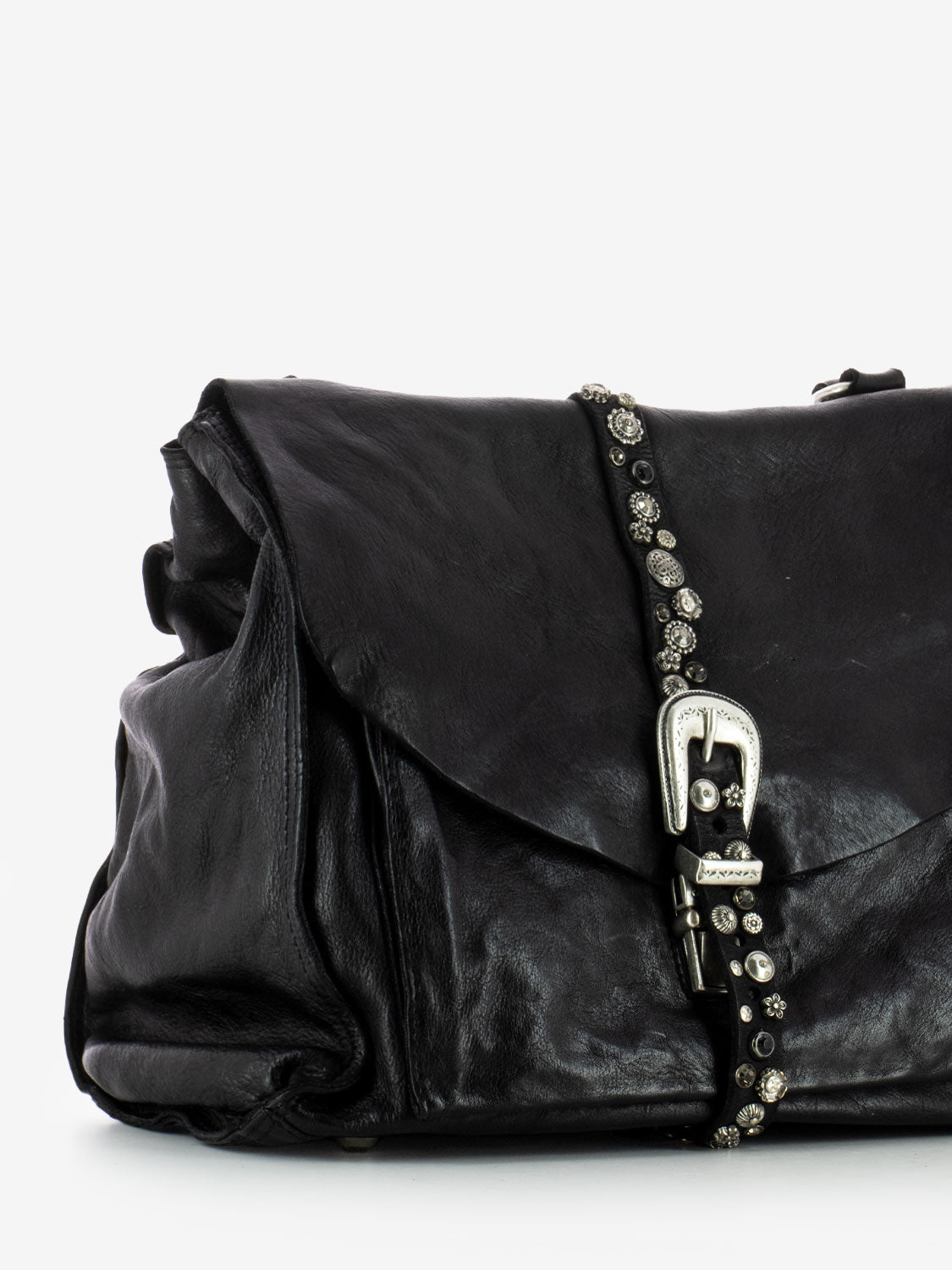 Borsa in pelle Emilia nera