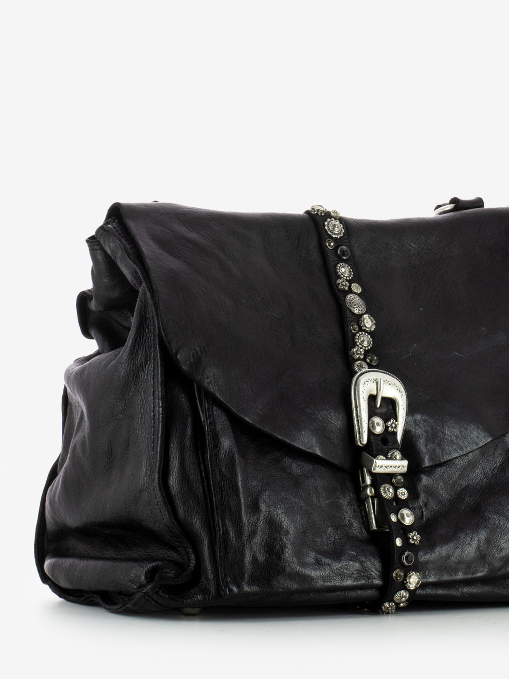 Borsa in pelle Emilia nera