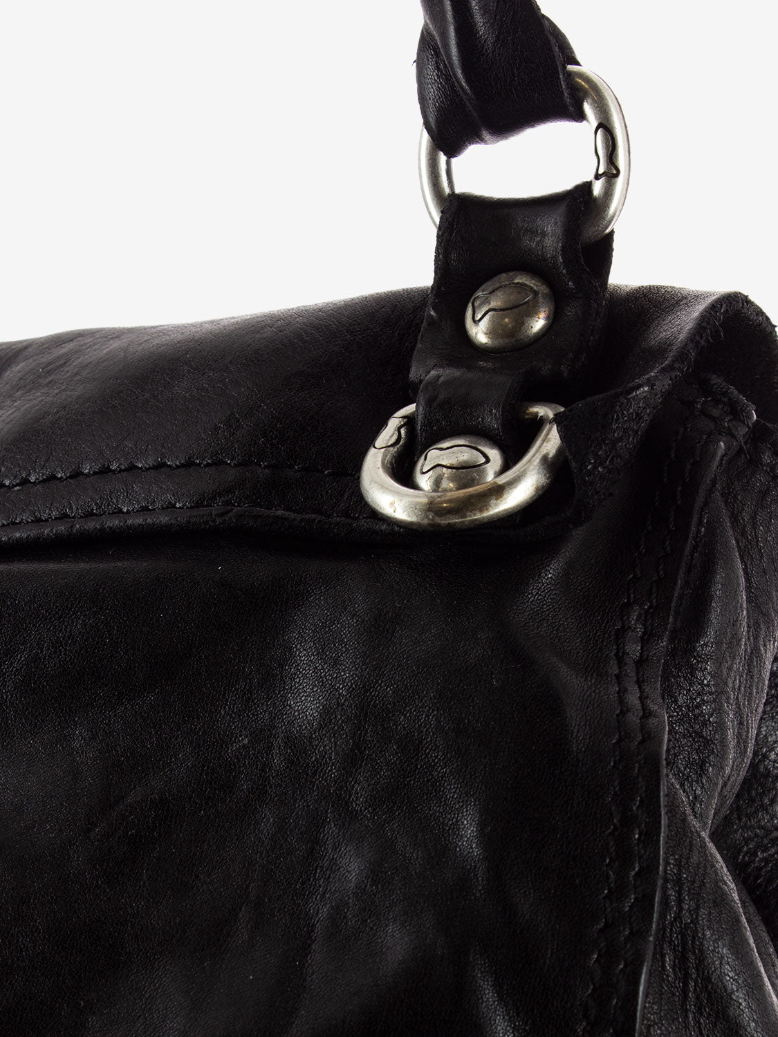 Borsa in pelle Emilia nera