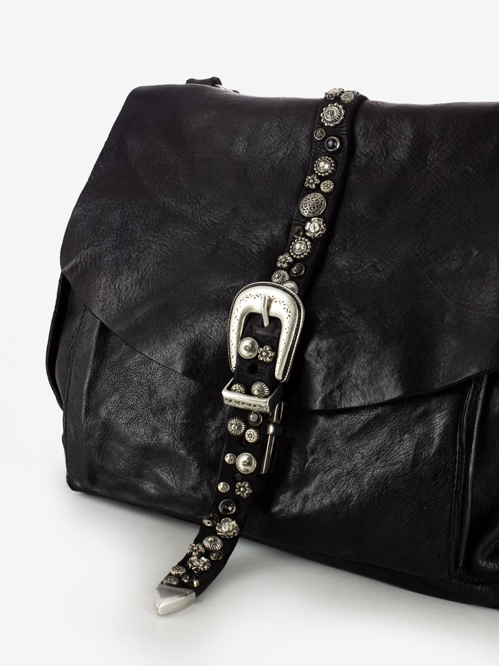 Borsa in pelle Emilia nera