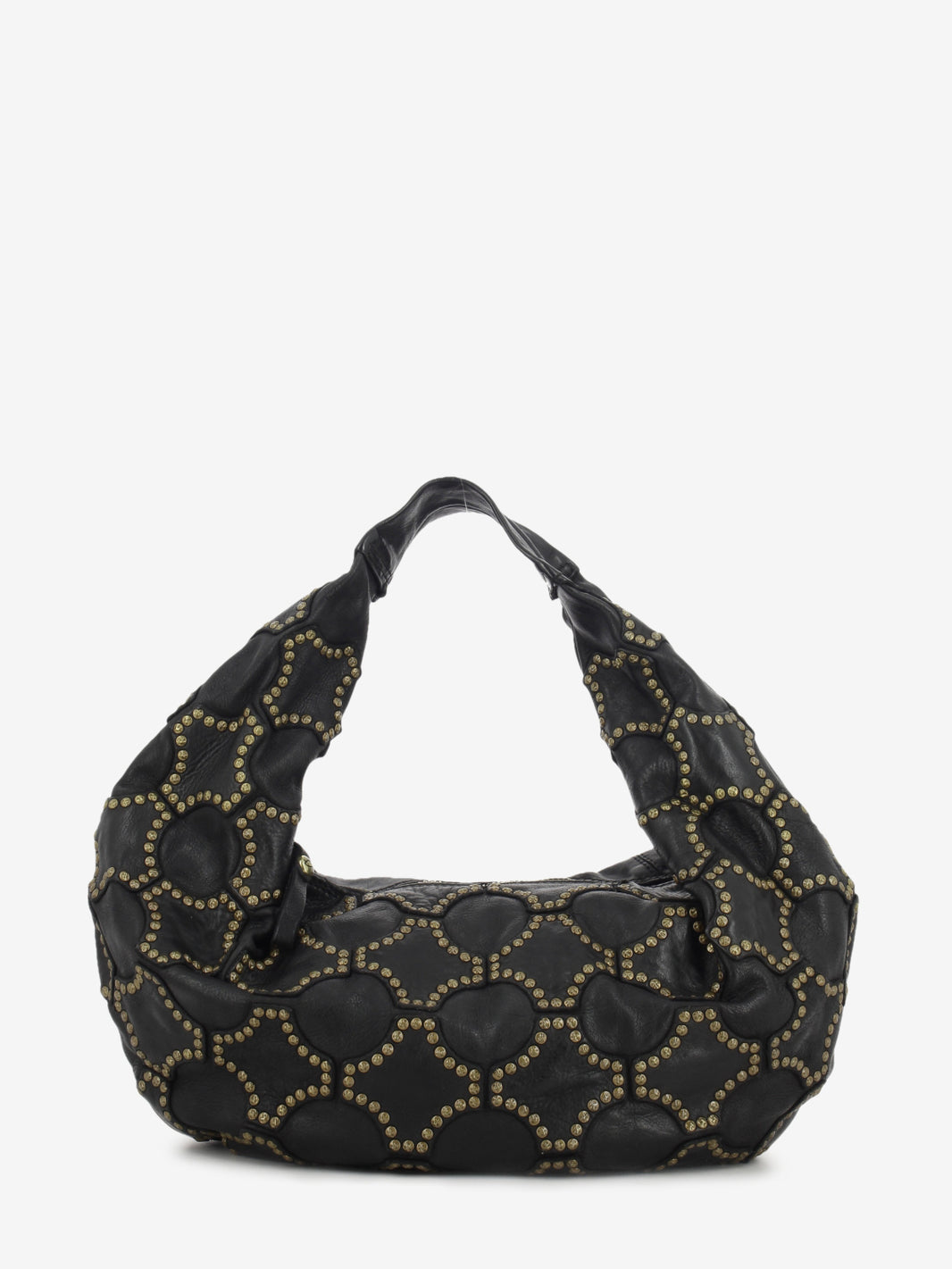 Marisa studded leather bag in black