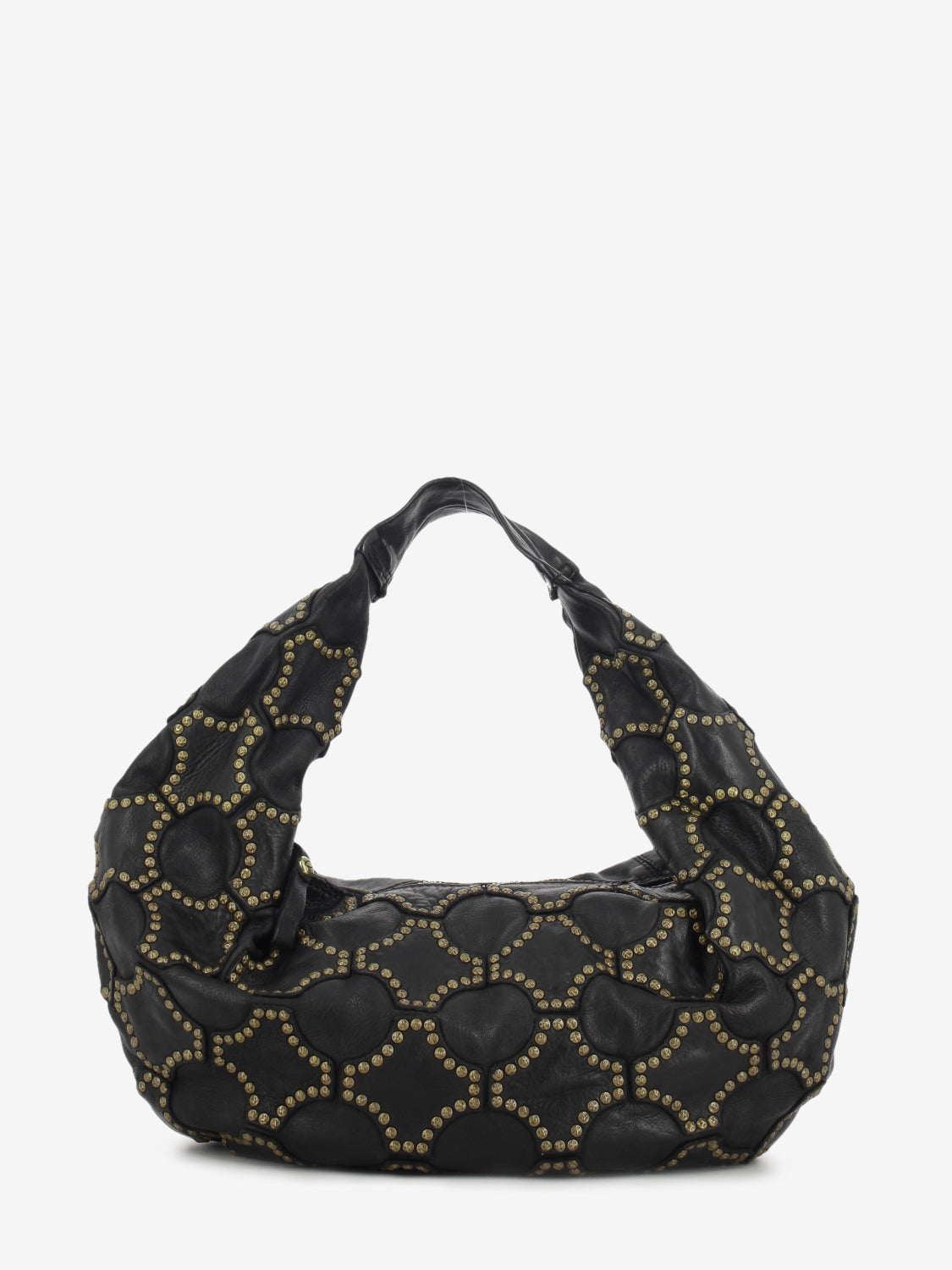 Marisa studded leather bag in black