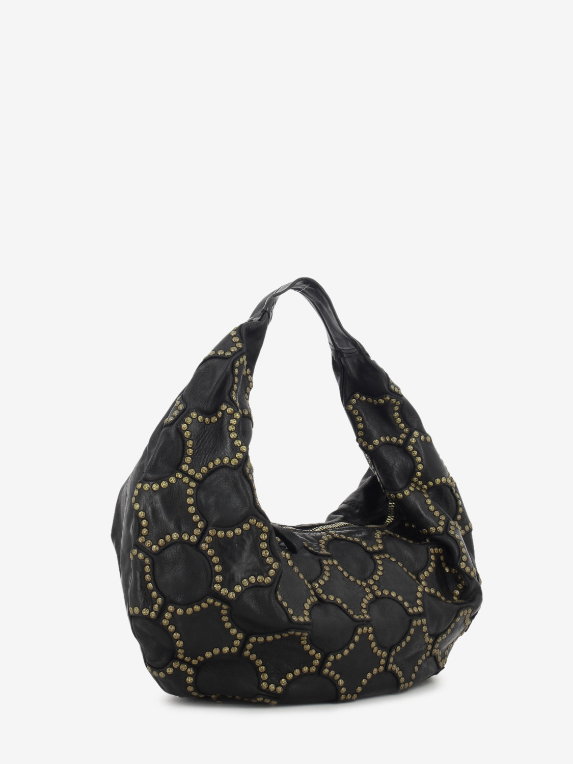 Marisa studded leather bag in black