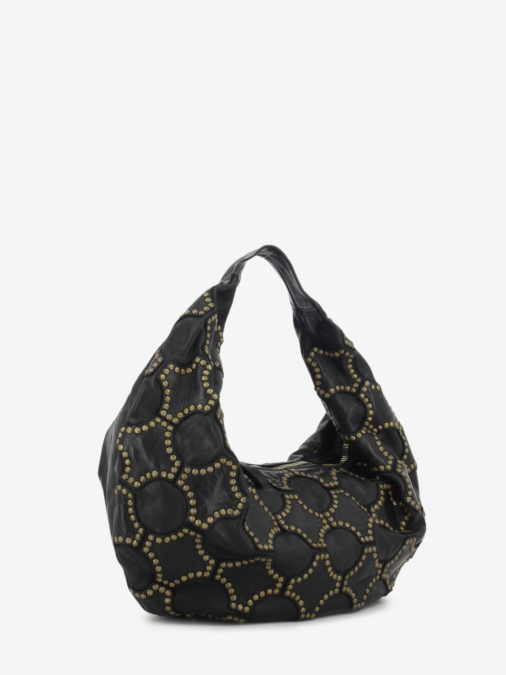 Marisa studded leather bag in black