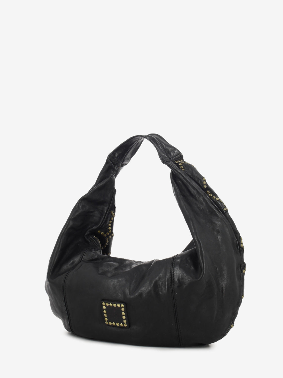 Marisa studded leather bag in black