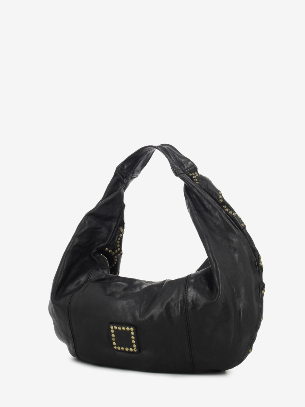 Marisa studded leather bag in black