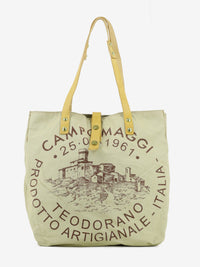 Genziana shopper bag Teodorano print green