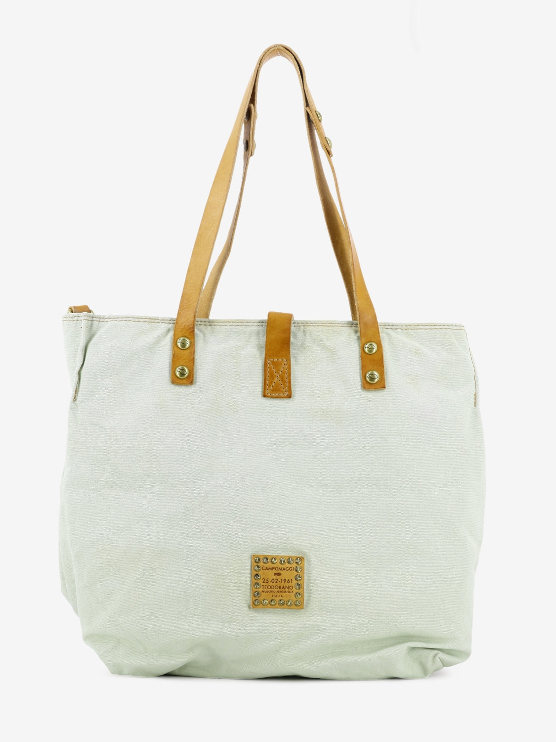 Genziana shopper bag Teodorano print aqua green