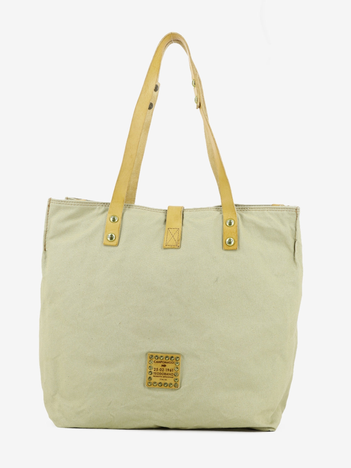 Borsa shopper Genziana stampa Teodorano verde