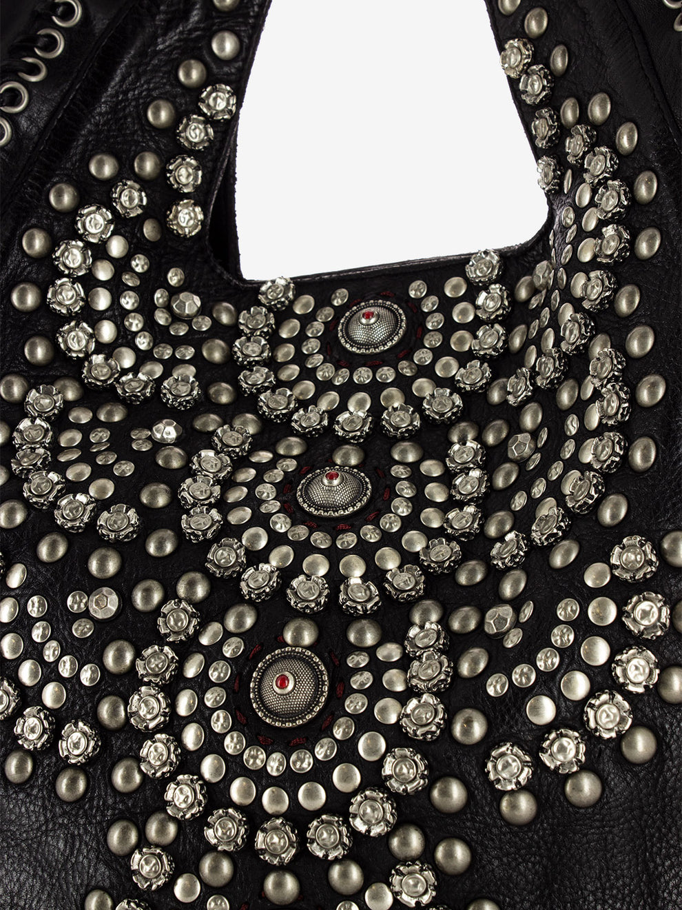 Shopper Camelia in pelle nera