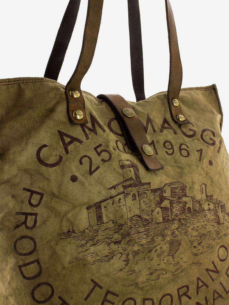 CAMPOMAGGI - Shopper Teodorano in canvas militare