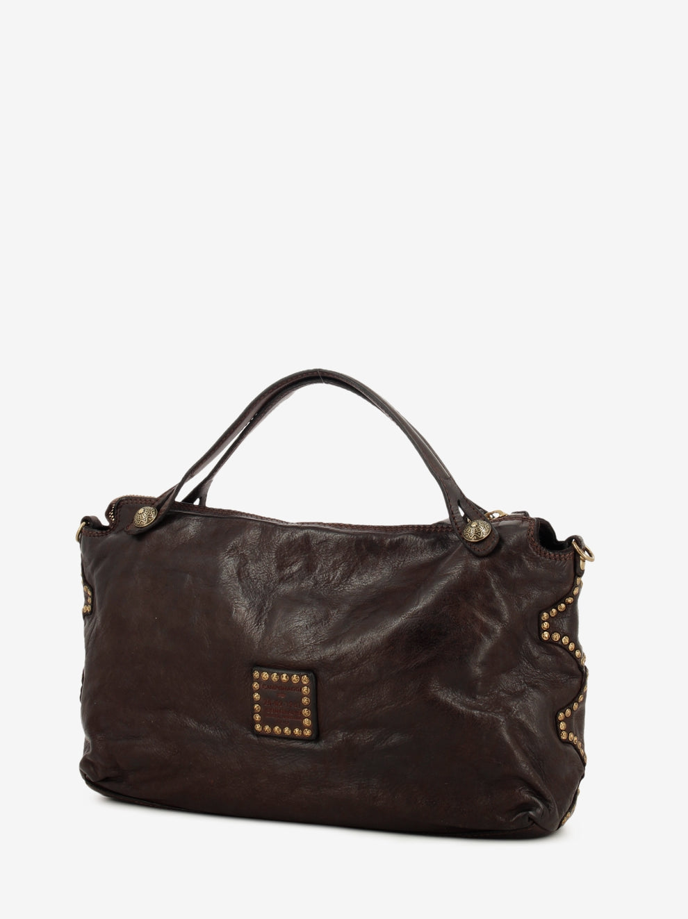 Melissa shopping bag with studs dark brown