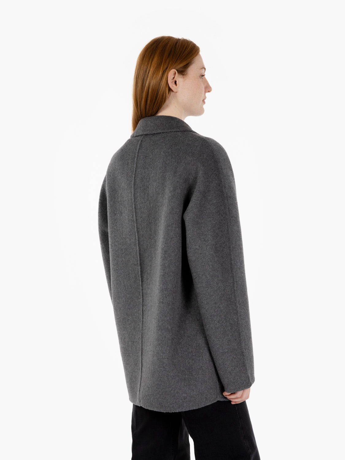 Cappotto corto doppiopetto grigio