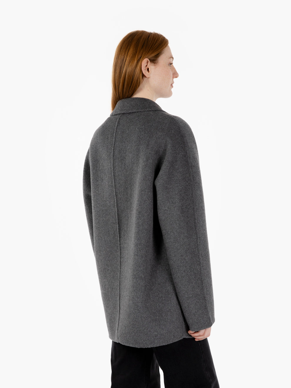 Cappotto corto doppiopetto grigio