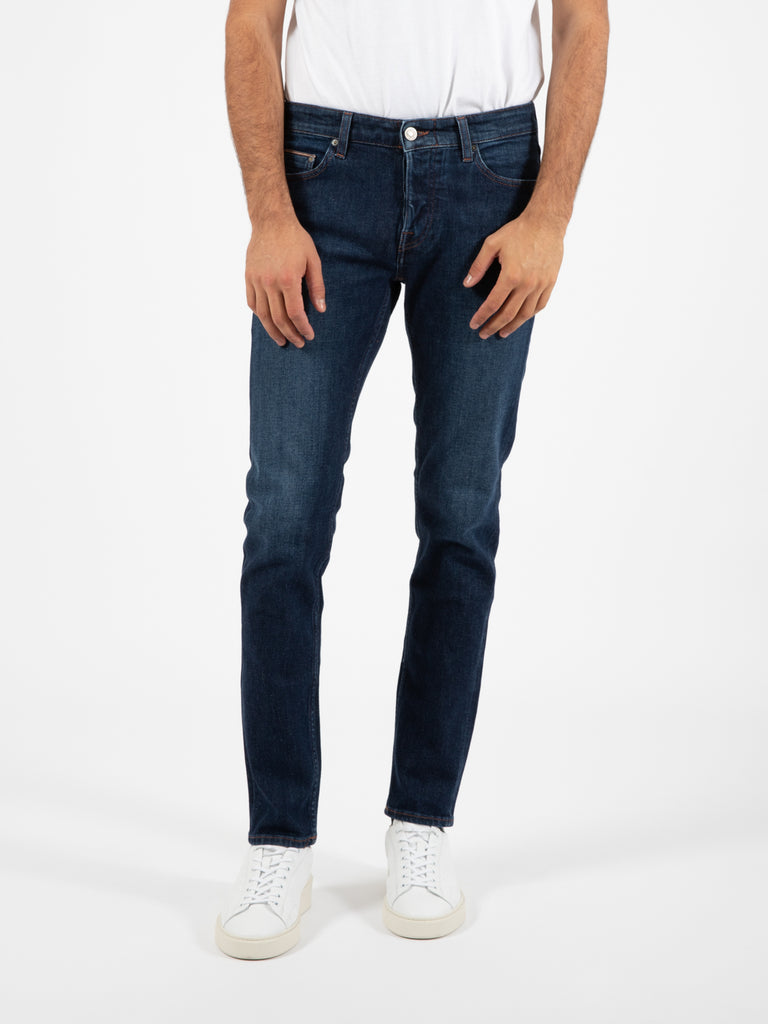 CARE LABEL - Jeans Bodies slim fit blu scuro