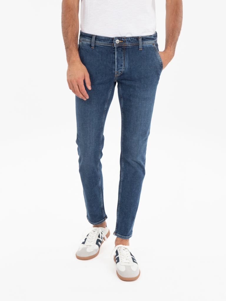 CARE LABEL - Jeans Slack mid denim blu