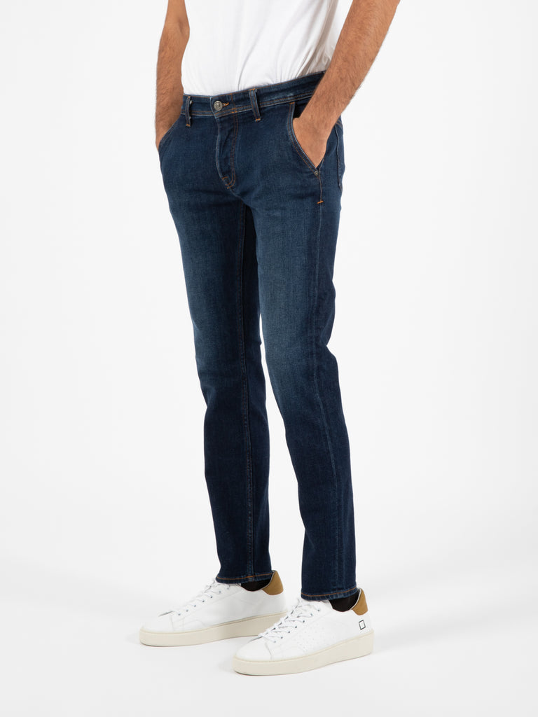 CARE LABEL - Jeans Slack tasca america blu scuro