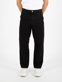 Single knee pant black rinsed