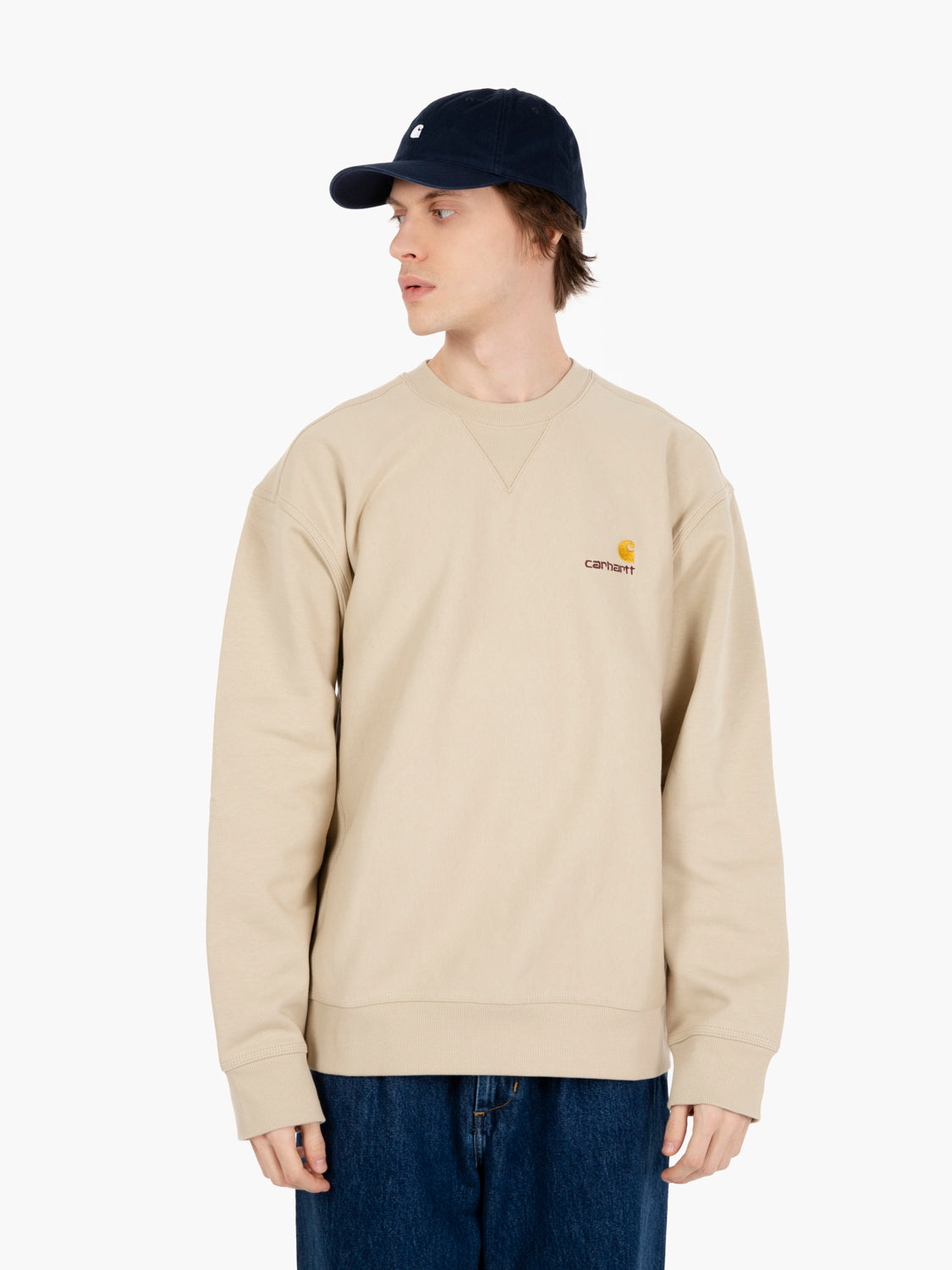 Half Zip American Script sweat fleur de sel