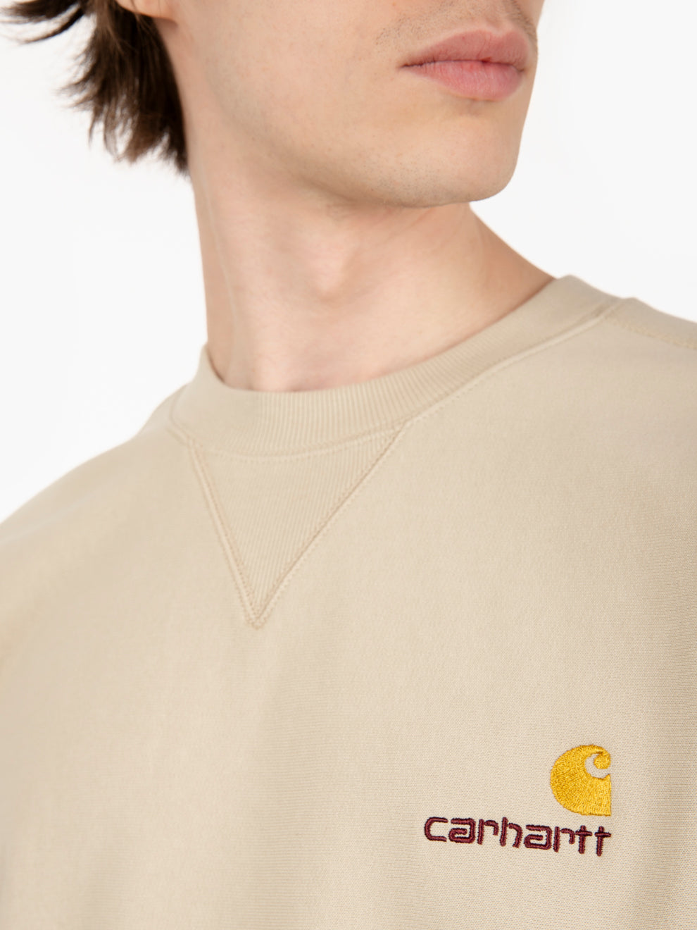 Half Zip American Script sweat fleur de sel