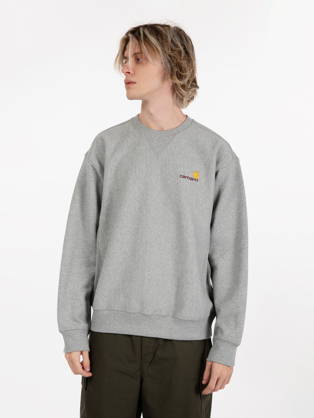 American script sweat gray heather 