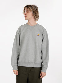 American script sweat gray heather 