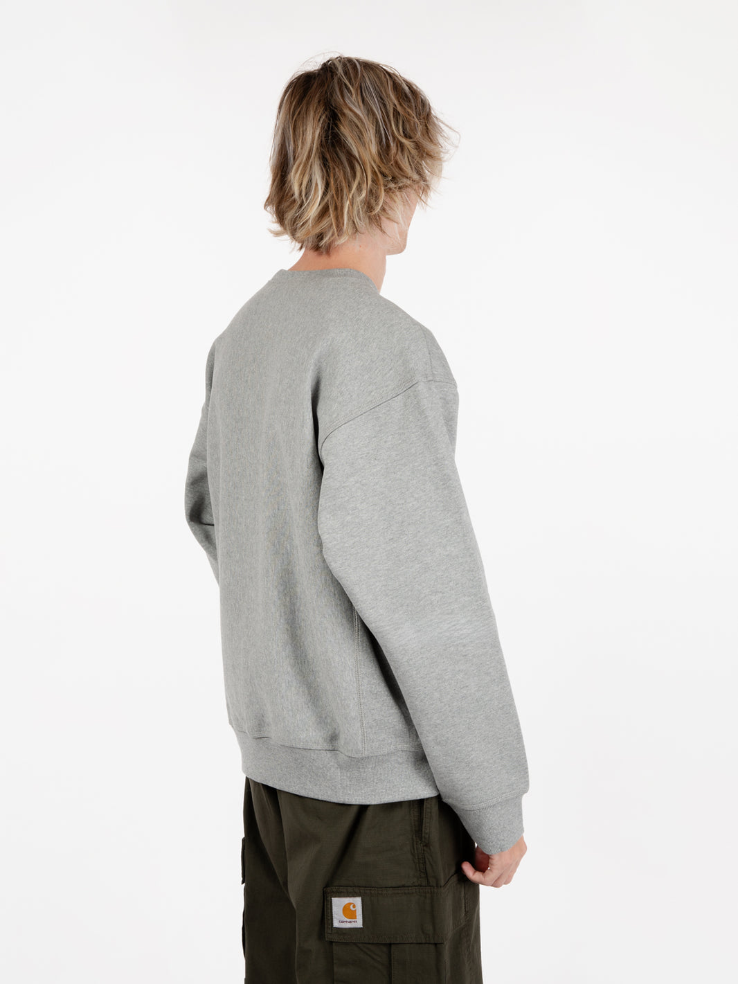 American script sweat gray heather 