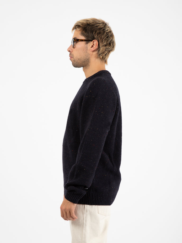 Carhartt WIP - Anglistic Sweater Speckled Dark Navy