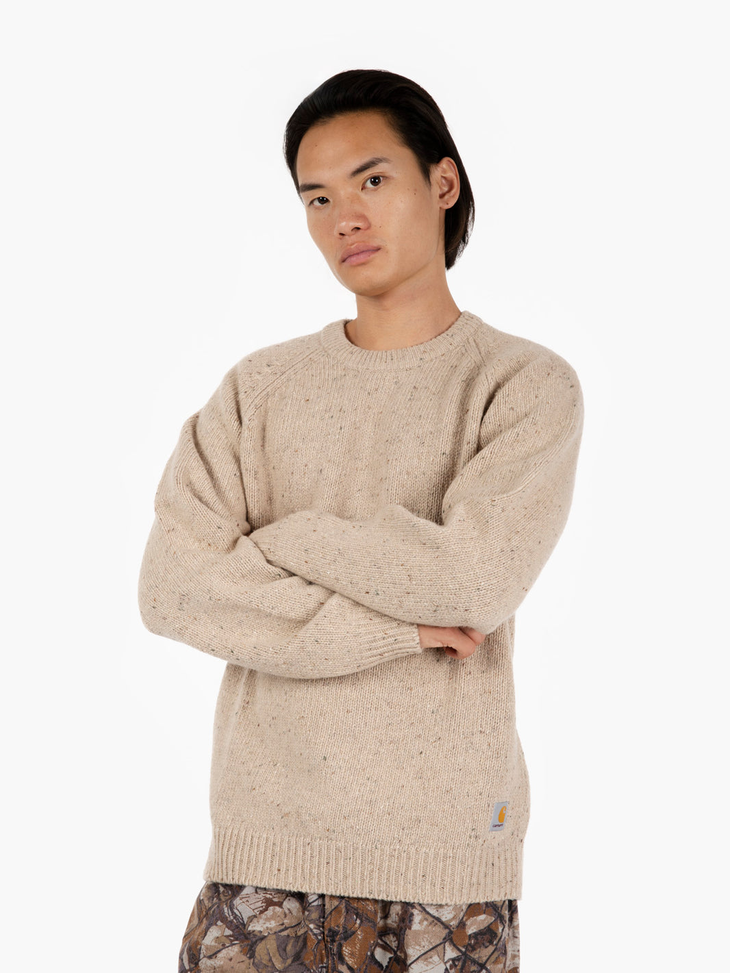 Anglicistic sweater speckled fleur de sel 