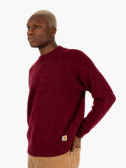 Carhartt WIP - Anglistic sweater speckled malbec